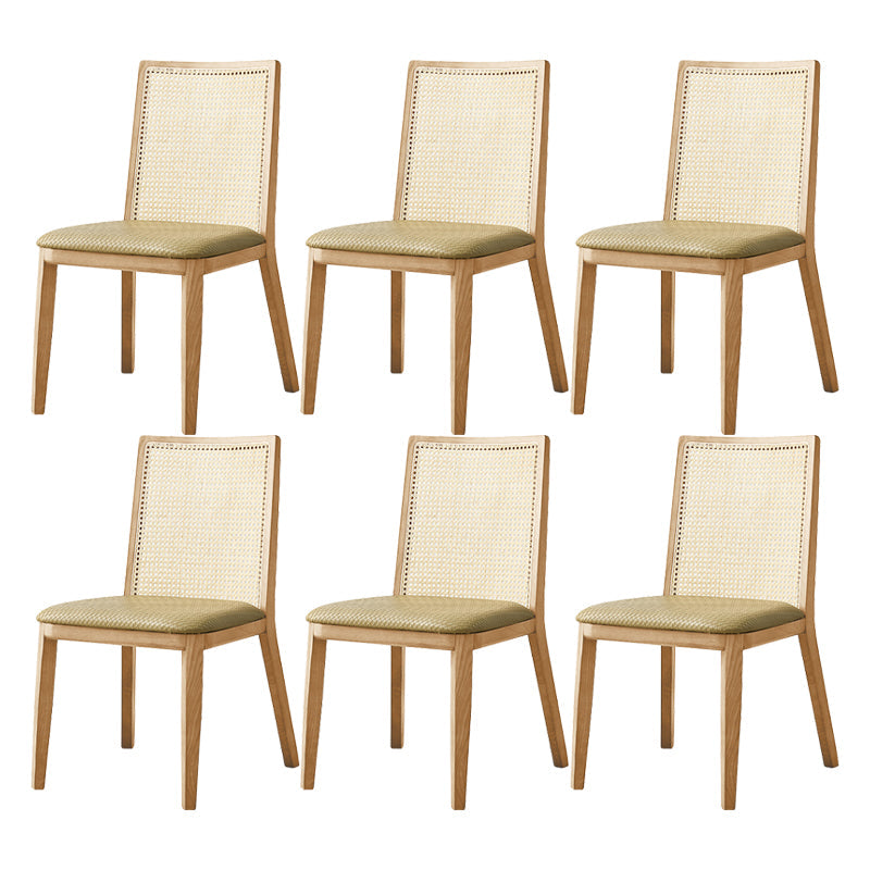 Traditional Style Dining Chair Armless Chairs with Wood Legs for Home