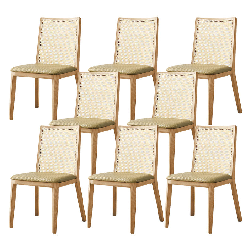 Traditional Style Dining Chair Armless Chairs with Wood Legs for Home