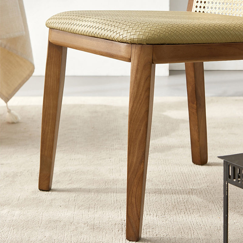 Traditional Style Dining Chair Armless Chairs with Wood Legs for Home