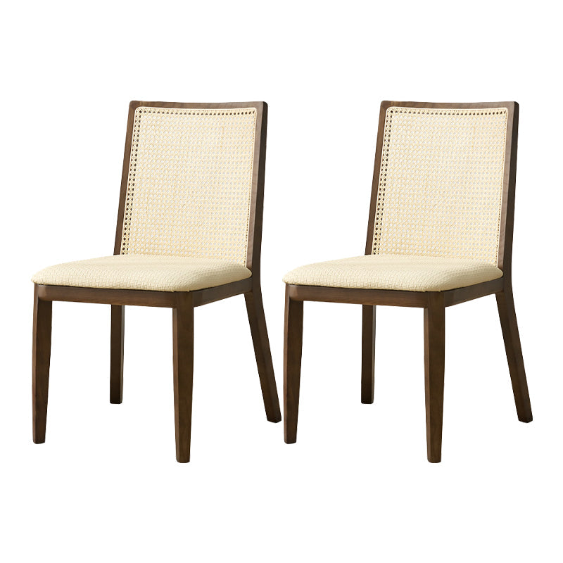 Traditional Style Dining Chair Armless Chairs with Wood Legs for Home