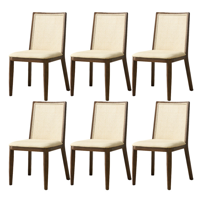 Traditional Style Dining Chair Armless Chairs with Wood Legs for Home