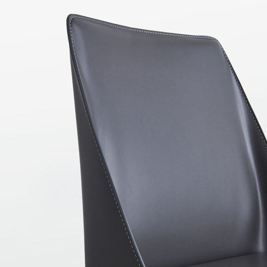 Chaise de salle à manger en cuir fausse chaise de salle à manger contemporaine