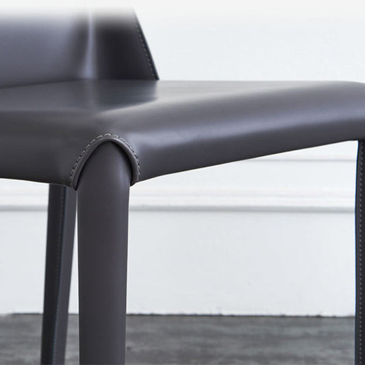 Chaise de salle à manger en cuir fausse chaise de salle à manger contemporaine