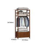 Zeitgenössische Holzattrack Hängende Schiene und Regale Aufbewahrungsbleiderbügel