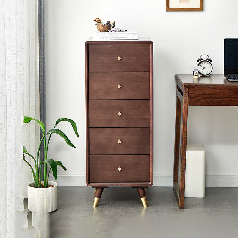 Klassieke glam -verticale lingerie kist massief houten slaapkamer opbergkast