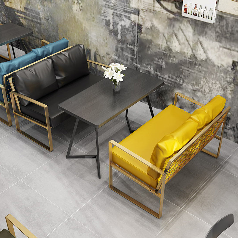 26,77 "W Faux Leder Quadratarmofofa zeitgenössisches Sofa für Wohnzimmer