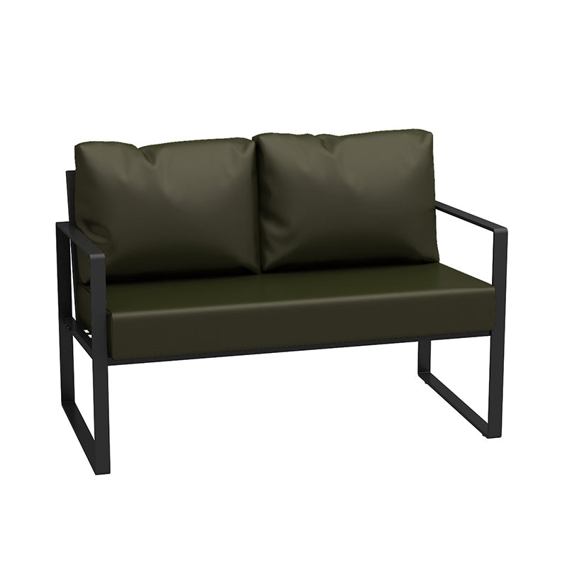 26,77 "W Faux Leder Quadratarmofofa zeitgenössisches Sofa für Wohnzimmer