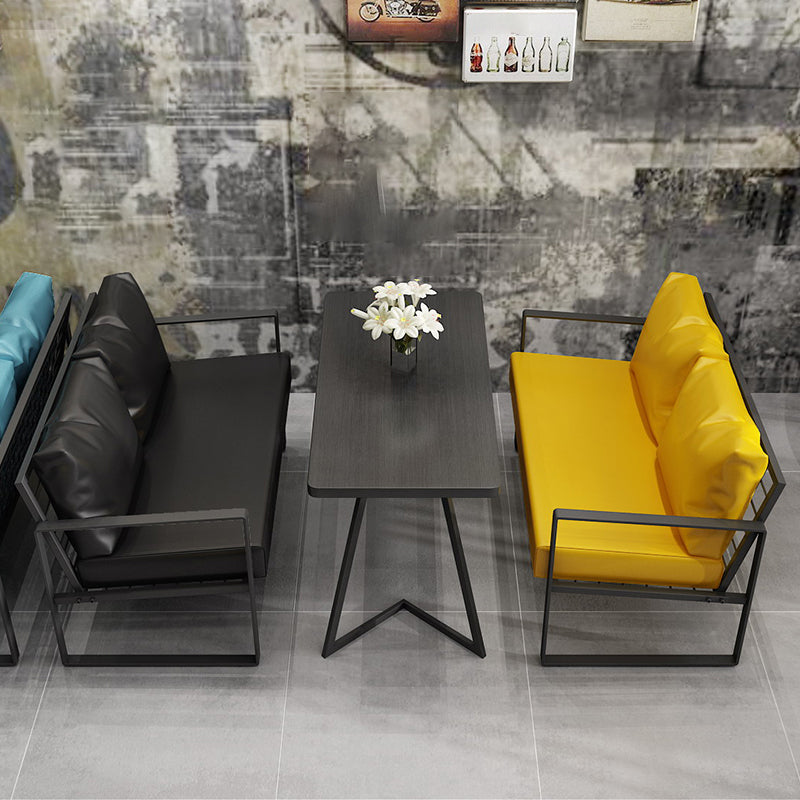 26,77 "W Faux Leder Quadratarmofofa zeitgenössisches Sofa für Wohnzimmer