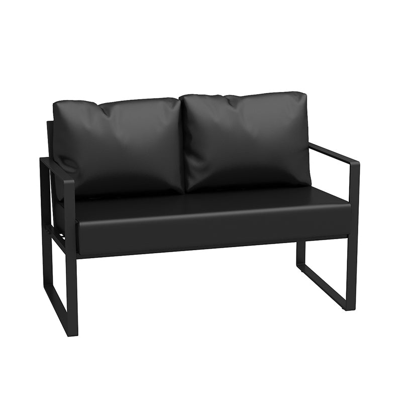 26,77 "W Faux Leder Quadratarmofofa zeitgenössisches Sofa für Wohnzimmer