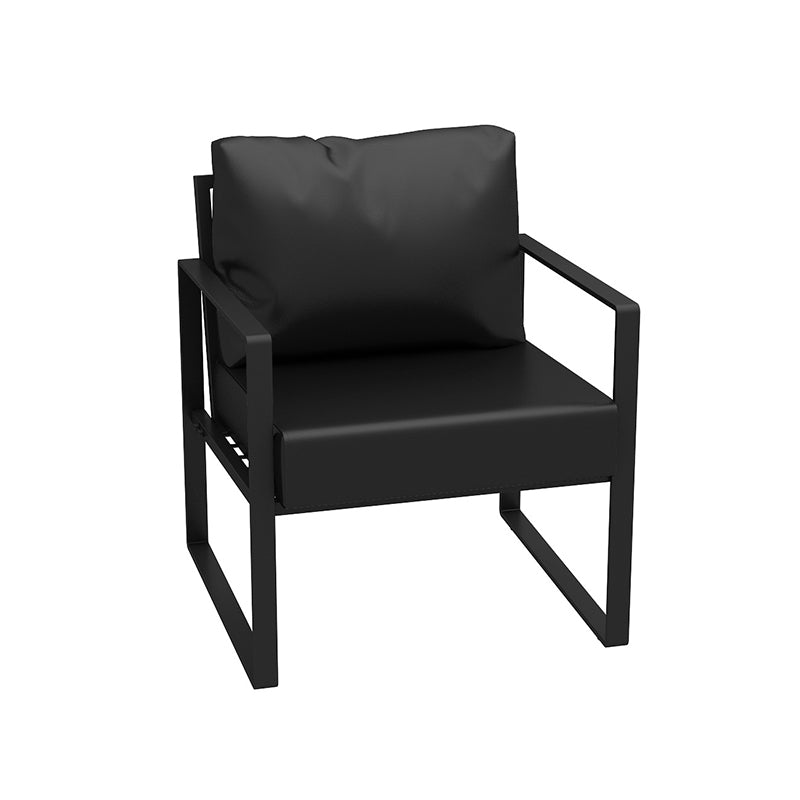 26,77 "W Faux Leder Quadratarmofofa zeitgenössisches Sofa für Wohnzimmer