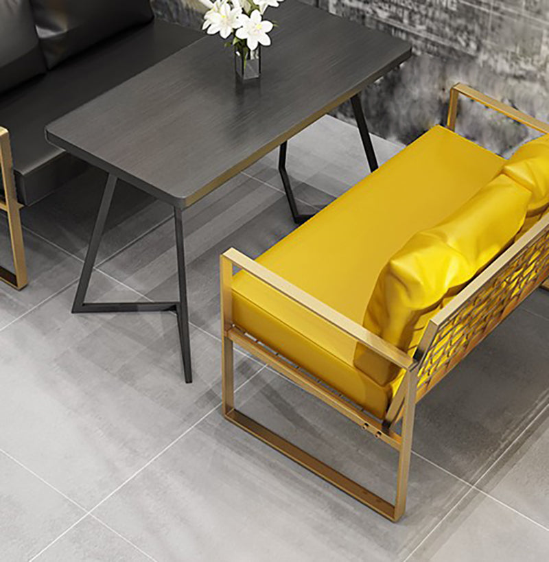 26,77 "W Faux Leder Quadratarmofofa zeitgenössisches Sofa für Wohnzimmer