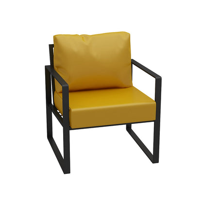 26,77 "W Faux Leder Quadratarmofofa zeitgenössisches Sofa für Wohnzimmer