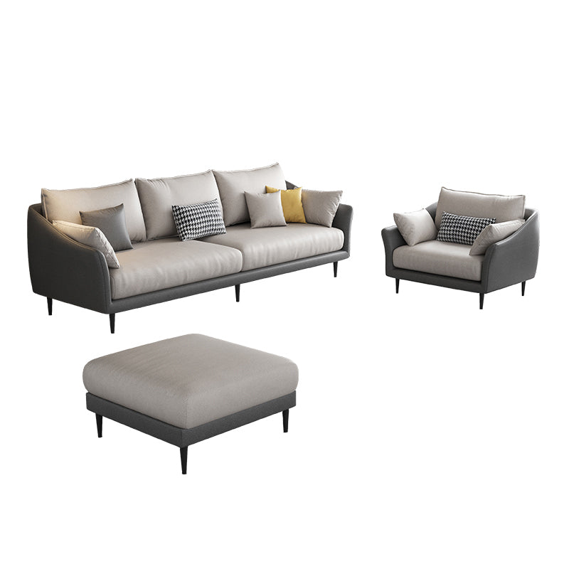 82.67 "L Faux Cuero Contemporáneo Sofá estándar de brazo inclinado