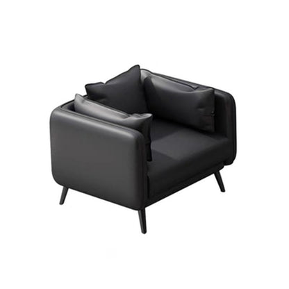 31.49 "H Faux Leather Contemporary Tuxedo Arm Sofa Standard Sofa