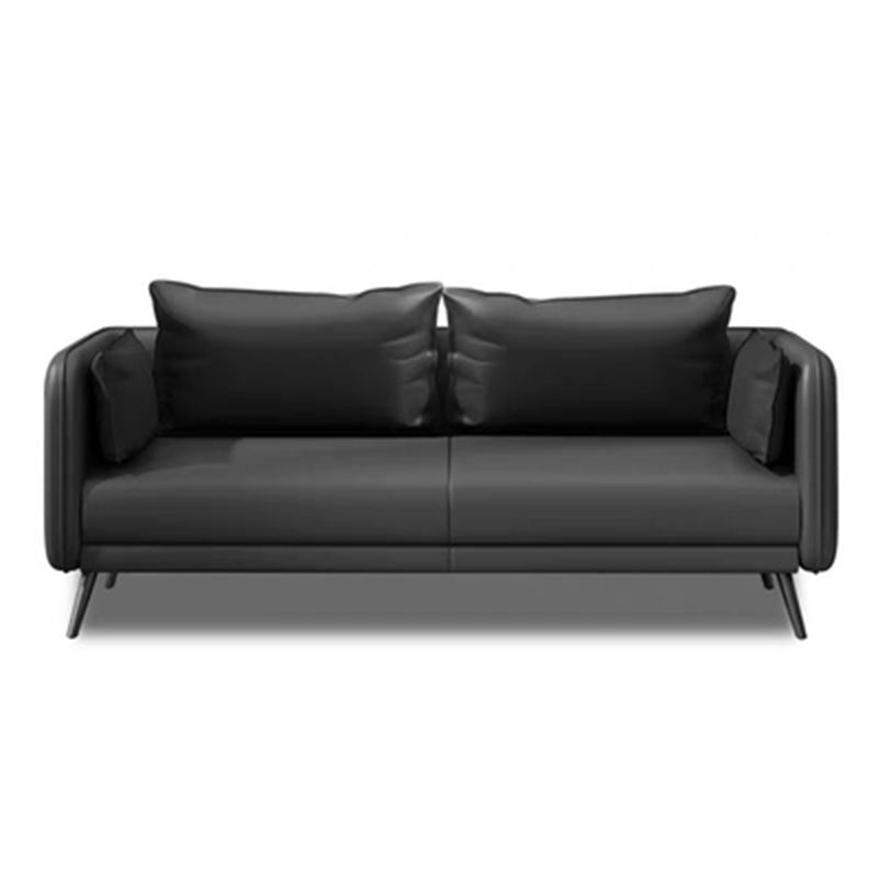 31.49 "H Faux Leather Contemporary Tuxedo Arm Sofa Standard Sofa