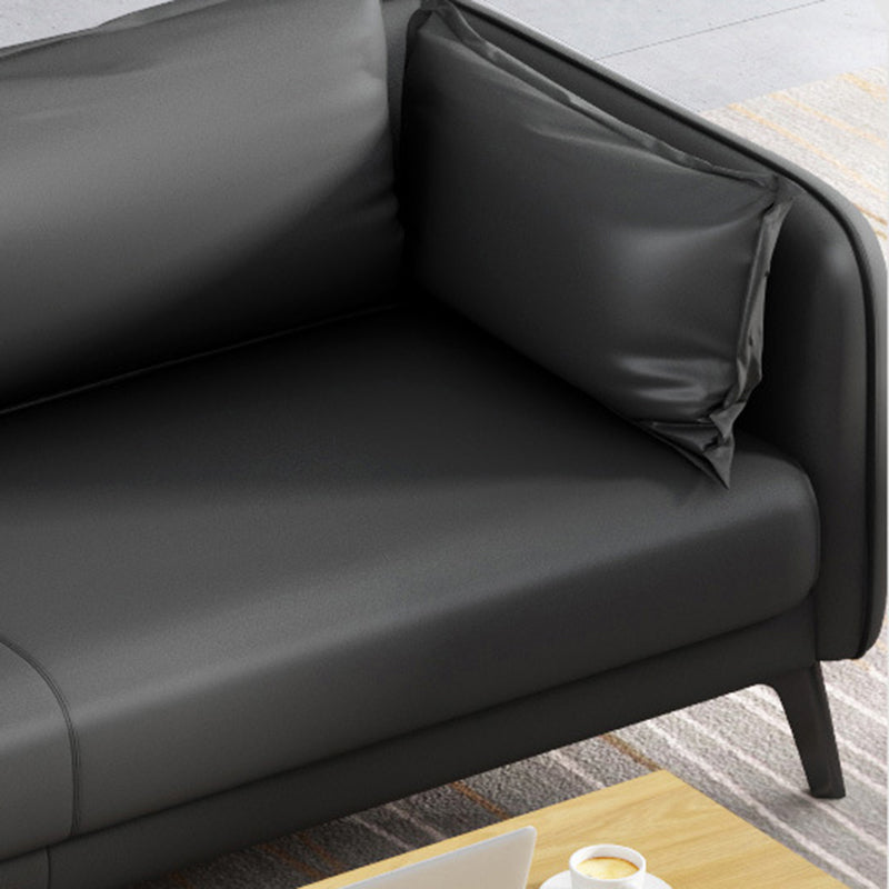 31.49 "H Faux Leather Contemporary Tuxedo Arm Sofa Standard Sofa