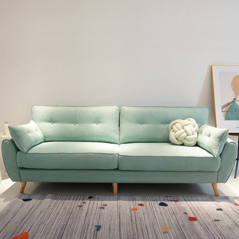 63.38 Inch Long Flared Arm Sofa Contemporary Standard Sofa for Living Room