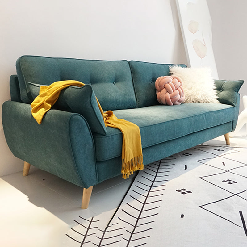 63.38 Inch Long Flared Arm Sofa Contemporary Standard Sofa for Living Room