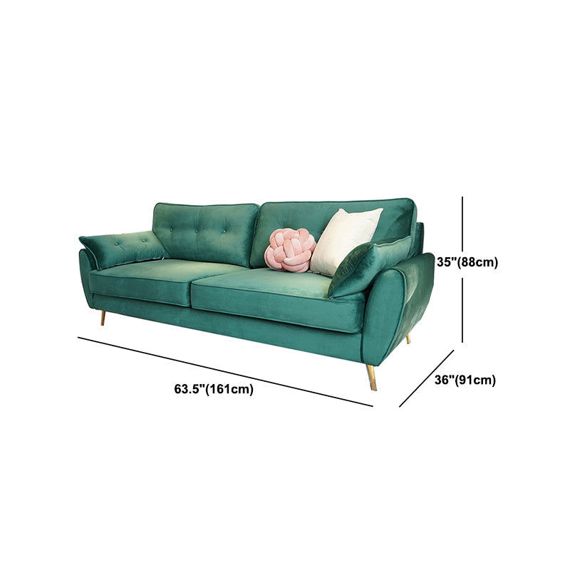 63.38 Inch Long Flared Arm Sofa Contemporary Standard Sofa for Living Room