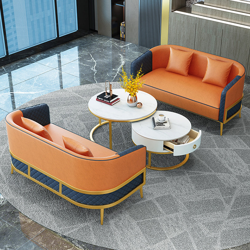 27,55 "W x 29,52" H divano a braccio inclinata in pelle finta divano standard contemporaneo