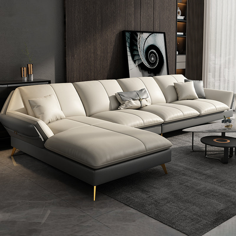 Collapsible Armrest Cushioned Backrest Sofa Bed Sponge Padded Sofa Dark Gray Left Clearhalo 'furn' 'furn_sectionals' 'Furniture' 'Living Room Furniture' 'Sectionals' 5583418