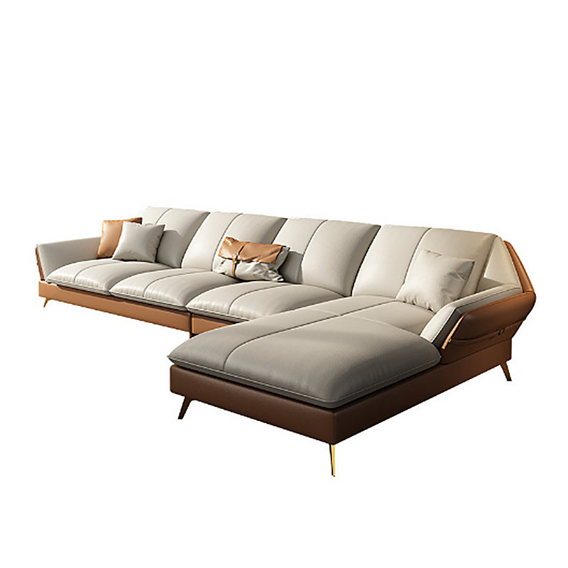 Collapsible Armrest Cushioned Backrest Sofa Bed Sponge Padded Sofa Clearhalo 'furn' 'furn_sectionals' 'Furniture' 'Living Room Furniture' 'Sectionals' 5583419