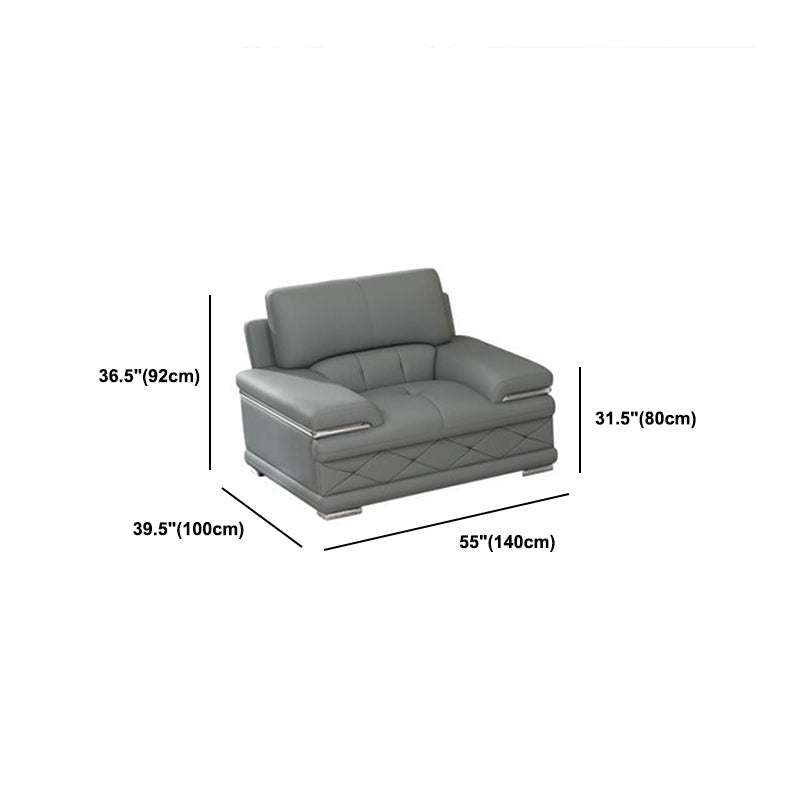 Upholstered Armrest Cushioned Back Sponge Padded Sofa Bed Grey/yellow Sofa Clearhalo 'furn' 'furn_sectionals' 'Furniture' 'Living Room Furniture' 'Sectionals' 5583555