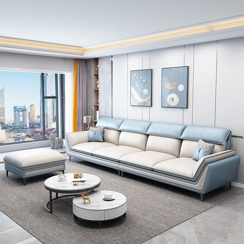 Faux Leather Flared Arm Sofa/Sectional for Liiving Room and Apartment