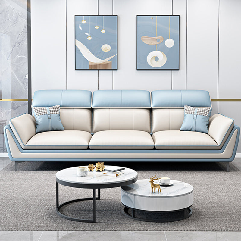 Faux Leather Flared Arm Sofa/Sectional for Liiving Room and Apartment