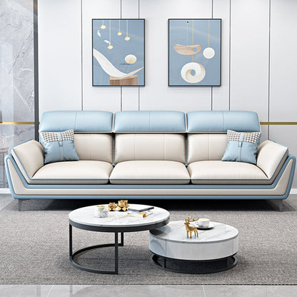 Faux Leather Flared Arm Sofa/Sectional for Liiving Room and Apartment