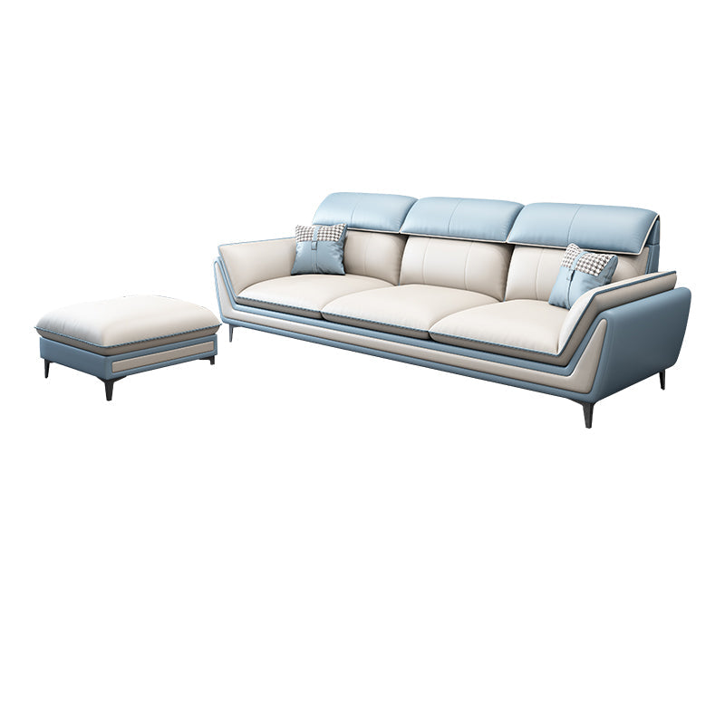 Faux Leather Flared Arm Sofa/Sectional for Liiving Room and Apartment