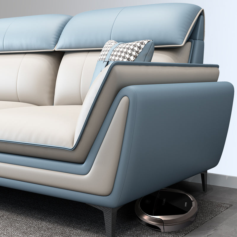 Faux Leather Flared Arm Sofa/Sectional for Liiving Room and Apartment