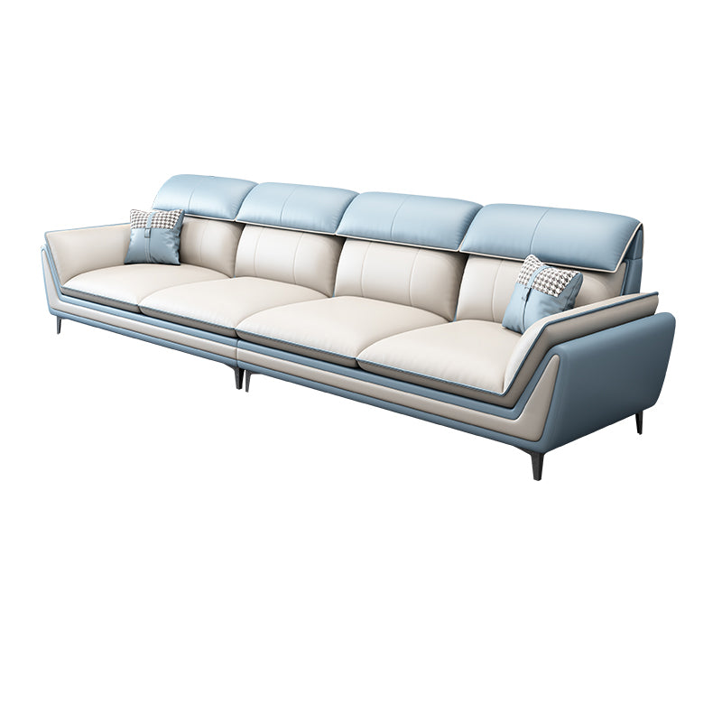 Faux Leather Flared Arm Sofa/Sectional for Liiving Room and Apartment
