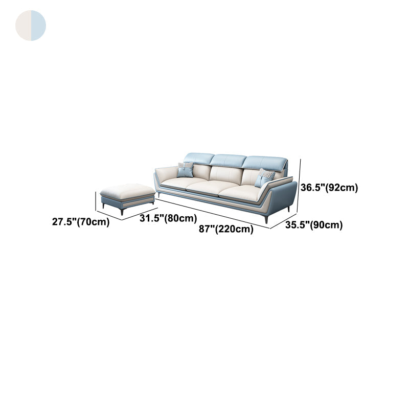 Faux Leather Flared Arm Sofa/Sectional for Liiving Room and Apartment
