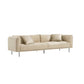 Nordic Style Sectional Feather Cushion Filled Flannelette Beige Sofa