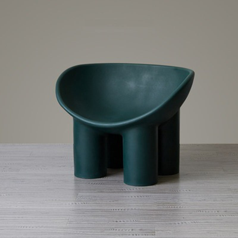 Four Leg Papasan Chair 33.07" L x 18.11" W x 24.80" H Armless Accent Chair with Fixed Back Navy Clearhalo 'Accent Chairs' 'accent_chairs' 'Chairs & Seating' 'furn' 'furn_accent_chairs' 'Furniture' 'Living Room Furniture' 5583614