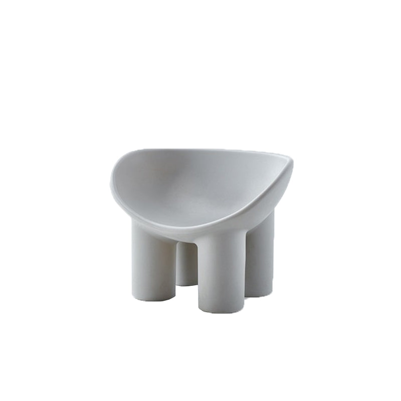 Four Leg Papasan Chair 33.07" L x 18.11" W x 24.80" H Armless Accent Chair with Fixed Back Gray-White Clearhalo 'Accent Chairs' 'accent_chairs' 'Chairs & Seating' 'furn' 'furn_accent_chairs' 'Furniture' 'Living Room Furniture' 5583624