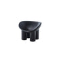 Four Leg Papasan Chair 33.07" L x 18.11" W x 24.80" H Armless Accent Chair with Fixed Back Black Clearhalo 'Accent Chairs' 'accent_chairs' 'Chairs & Seating' 'furn' 'furn_accent_chairs' 'Furniture' 'Living Room Furniture' 5583625