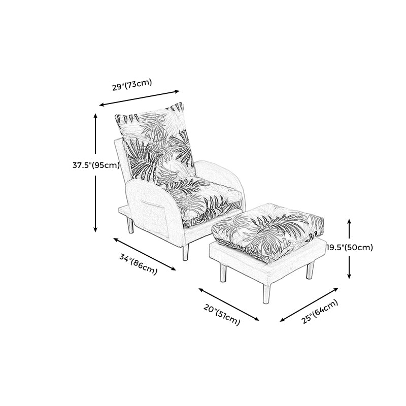 Linnen converteerbare stoel 28.74 "l x 33.85" w x36.61 "h tufted kussens stoel