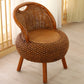 Rattan armloze stoel 19.68 "L x 19.68" W Basic Four Legs Chair for Living Room