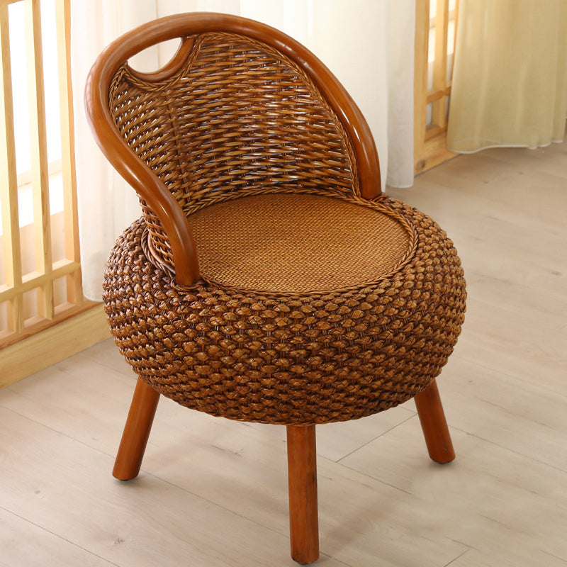 Rattan armloze stoel 19.68 "L x 19.68" W Basic Four Legs Chair for Living Room