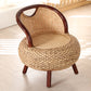 Rattan armloze stoel 19.68 "L x 19.68" W Basic Four Legs Chair for Living Room
