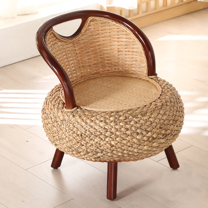 Rattan armloze stoel 19.68 "L x 19.68" W Basic Four Legs Chair for Living Room