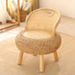 Rattan armloze stoel 19.68 "L x 19.68" W Basic Four Legs Chair for Living Room