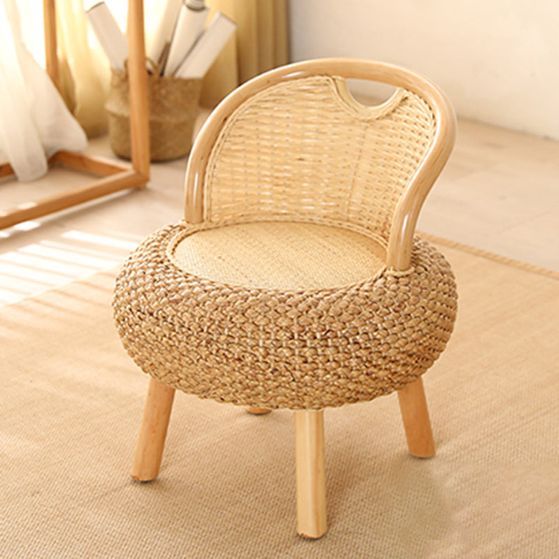 Rattan armloze stoel 19.68 "L x 19.68" W Basic Four Legs Chair for Living Room