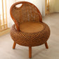 Rattan armloze stoel 19.68 "L x 19.68" W Basic Four Legs Chair for Living Room