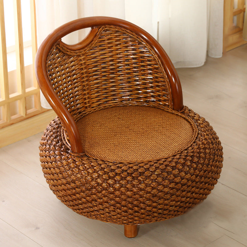 Rattan armloze stoel 19.68 "L x 19.68" W Basic Four Legs Chair for Living Room