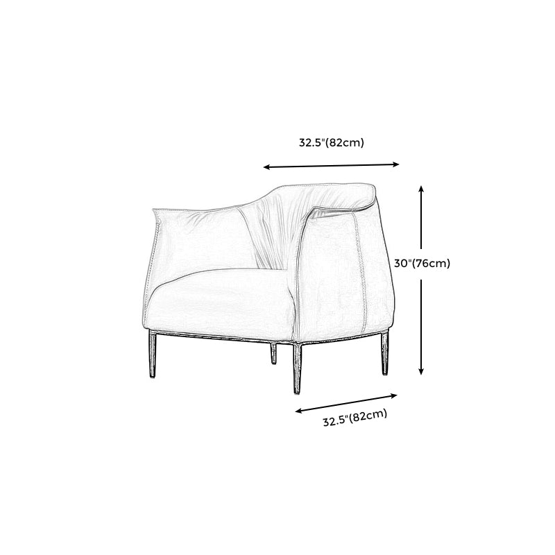 Chaise de bras en faux cuir 32.28 "L x 32.28" W x 29,92 "H Accent fauteuil pour le salon