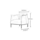 Chaise de bras en faux cuir 32.28 "L x 32.28" W x 29,92 "H Accent fauteuil pour le salon
