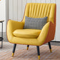 Faux Leather Chair 31.4" L x 27.5" W x 35.4" H Arms Included Chair Orange Yellow Clearhalo 'Accent Chairs' 'accent_chairs' 'Chairs & Seating' 'furn' 'furn_accent_chairs' 'Furniture' 'Living Room Furniture' 5583864